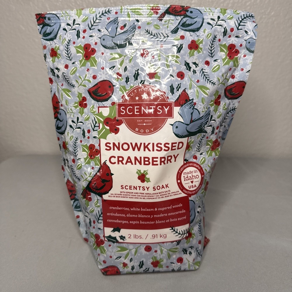 Scentsy Snowkissed Cranberry Scentsy Soak 2 lb Bag New Sealed